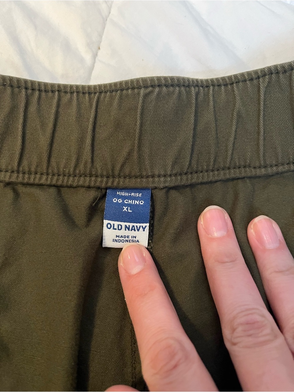 Old Navy Olive Green High Rise OG Chinos - Picture 6 of 8
